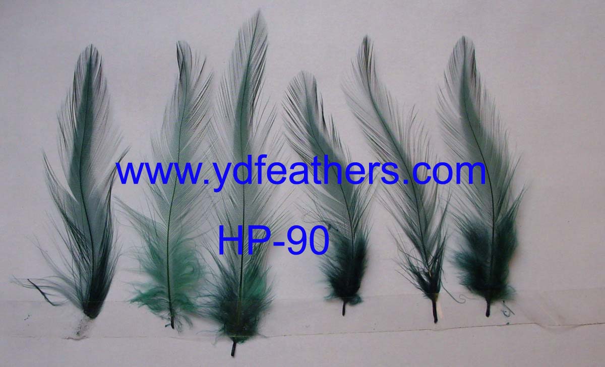 HP-90(Dyed Green Rooster/Coque/Cock Neck Hackles Feather)