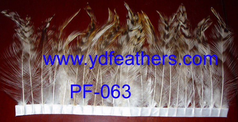 PF-063(Rooster/Coque/Cock Neck Hackle Chinchilla Feather Fringe/Trimming)