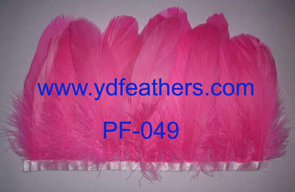 PF-049(dyed pink Goose Nagoires feather trimming)