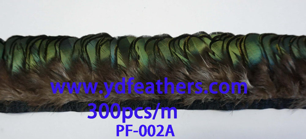 Lady Amhurst Green Feather Fringe/Trimming 250-300pcs