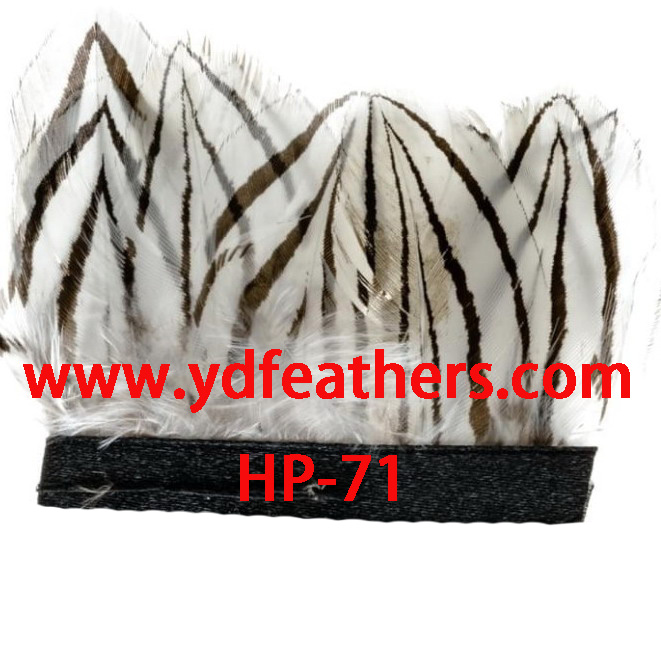 Silver Pheasant Body Feathers Fringe/Trim