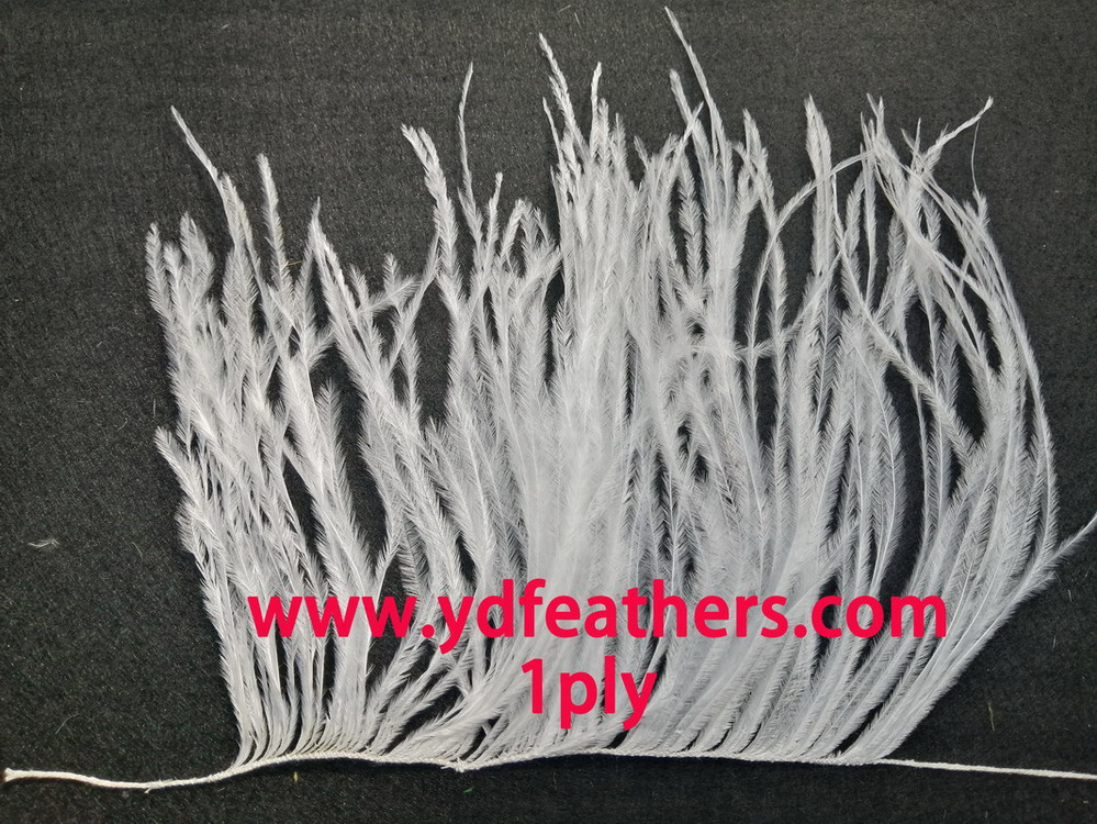 1Ply Ostrich Feathers Fringe/Trim Sew On Cord 13-15cm